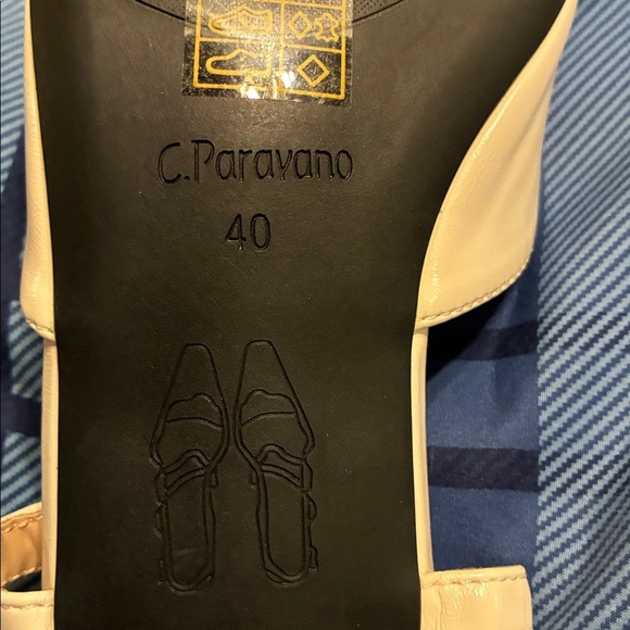 🆕 C.Paravano Slingback Flats Pointed Toe Sandals Adjustable Ankle Strap Shoes - Picture 9 of 9